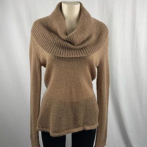 Cassis Cowl Neck Camel Colour Sweater M